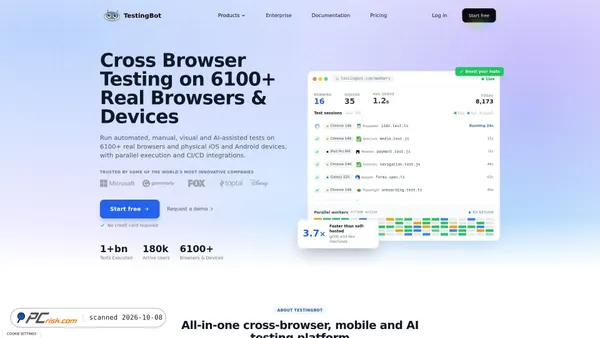 testingbot.com screenshot