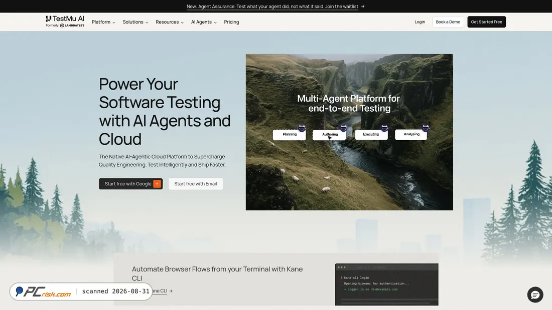 Screenshot of testmuai.com