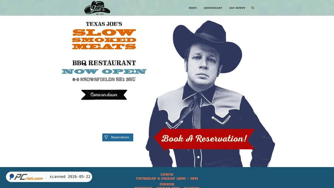 Screenshot of texas-joes.com