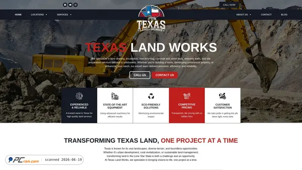 texaslandworks.com screenshot