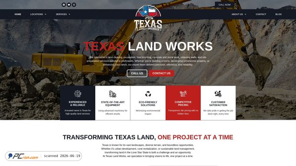 texaslandworks.com screenshot