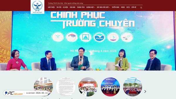 thcscaugiay.edu.vn screenshot