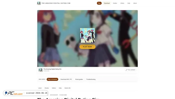 theamazingdigitaldatingsimulator.com screenshot