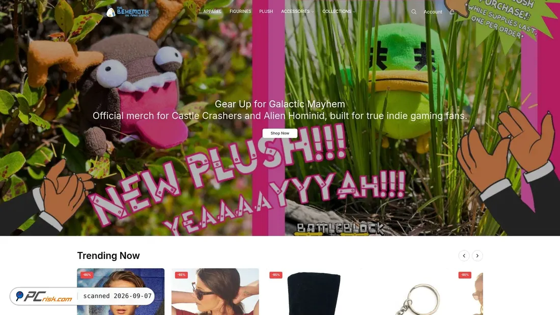 Screenshot von thebehemothtoys.shop