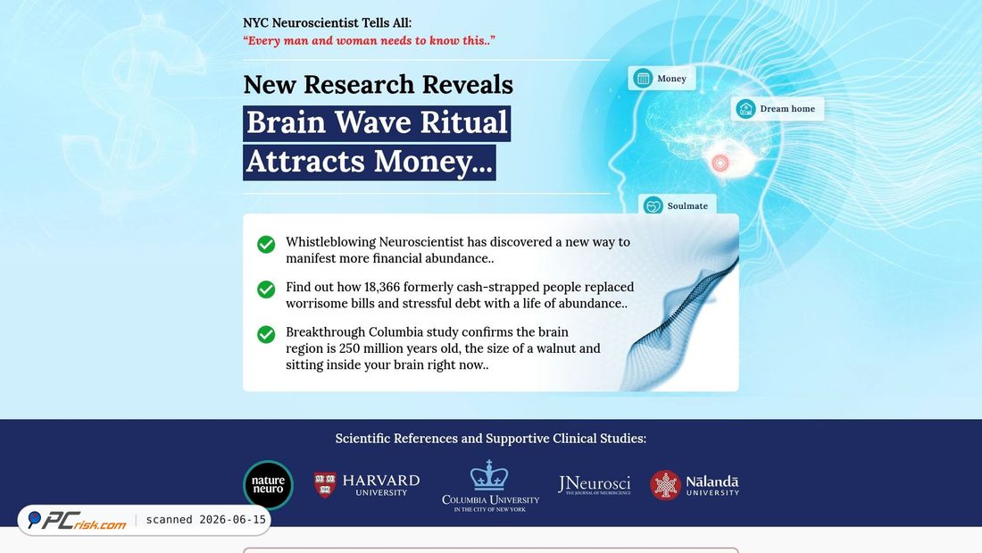 Screenshot of thebillionairebrainwave.com