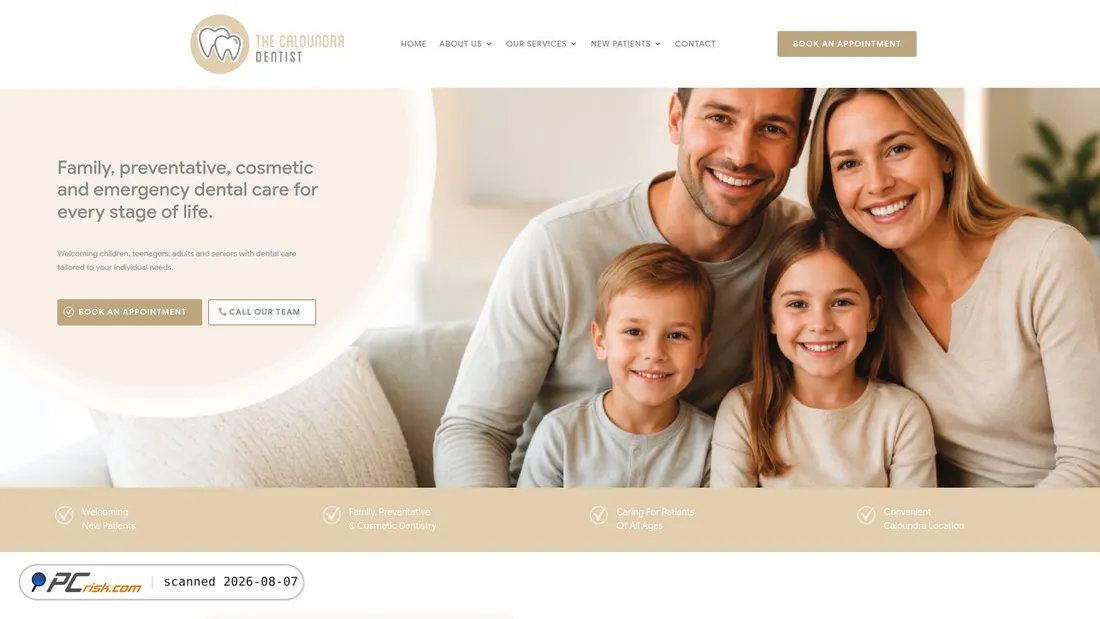 Screenshot of thecaloundradentist.com.au