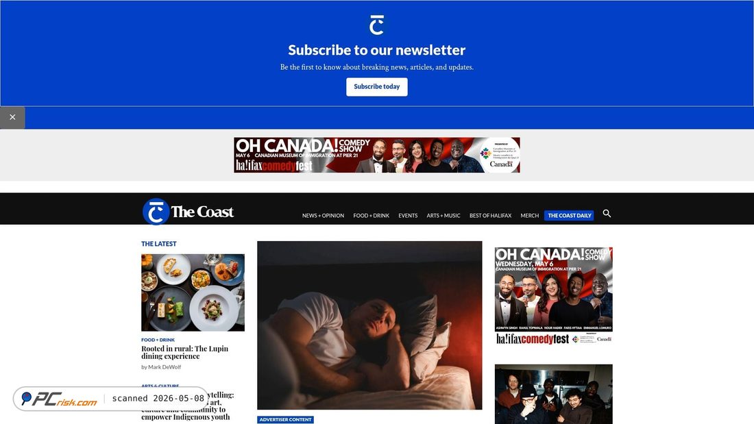 Screenshot di thecoast.ca