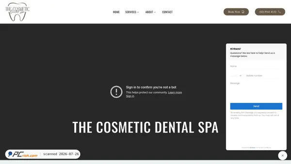thecosmeticdentalspa.com.au screenshot
