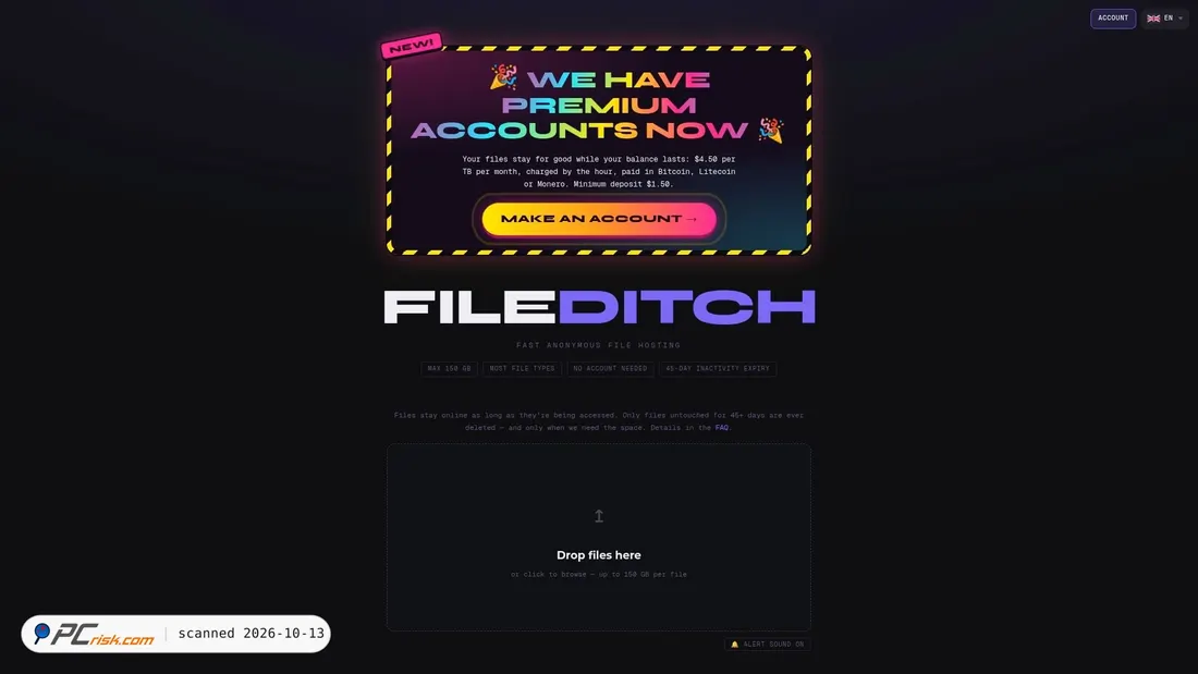 Captura de ecrã de theditch.st