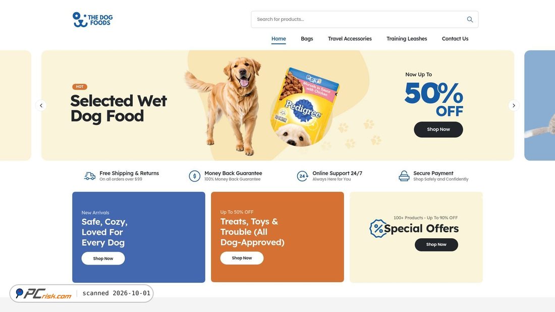 Screenshot of thedogfoods.com
