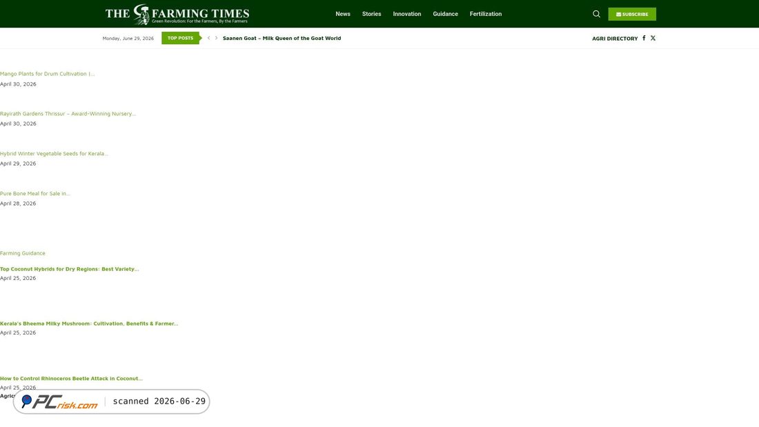 Screenshot of thefarmingtimes.com
