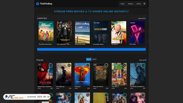 theflixbay.com screenshot