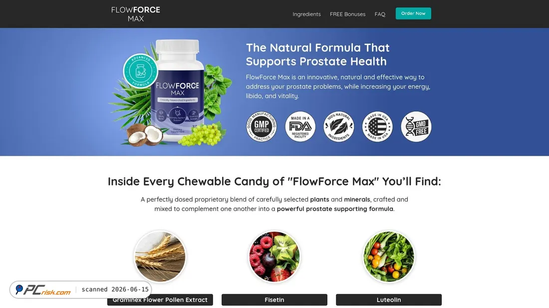 Screenshot di theflowforcemax.com