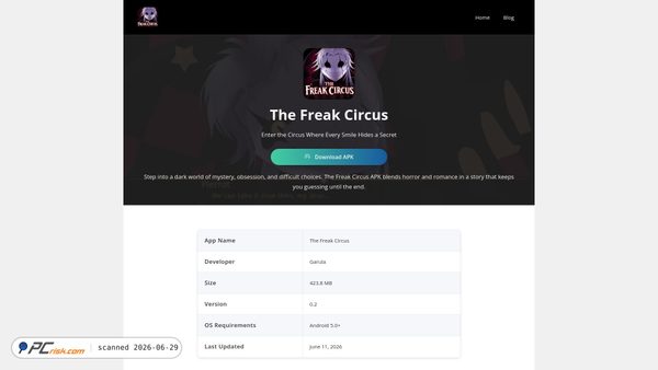 thefreakcircusapk.org screenshot
