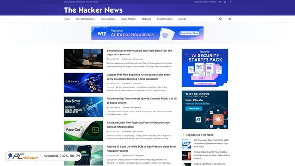 thehackernews.com Screenshot