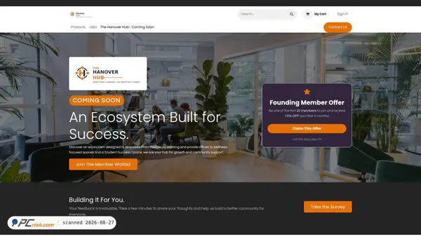 thehanoverhub.com screenshot