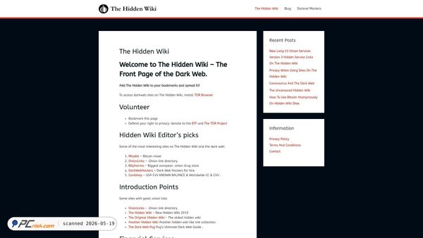 thehiddenwiki.com screenshot