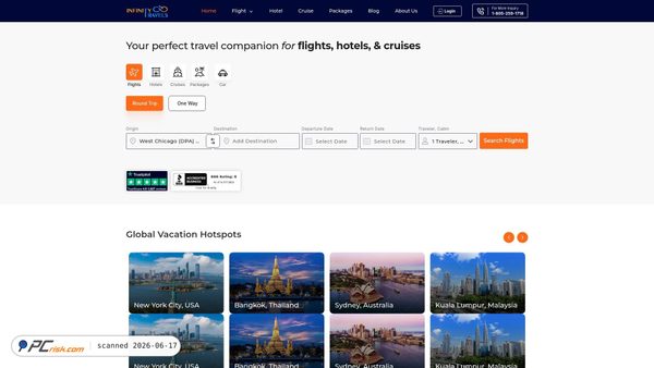 theinfinitytravel.com screenshot