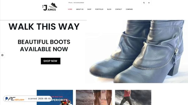 thejamesshoe.com screenshot