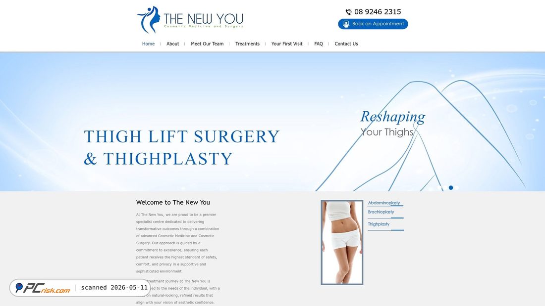 Screenshot di thenewyouclinic.com.au
