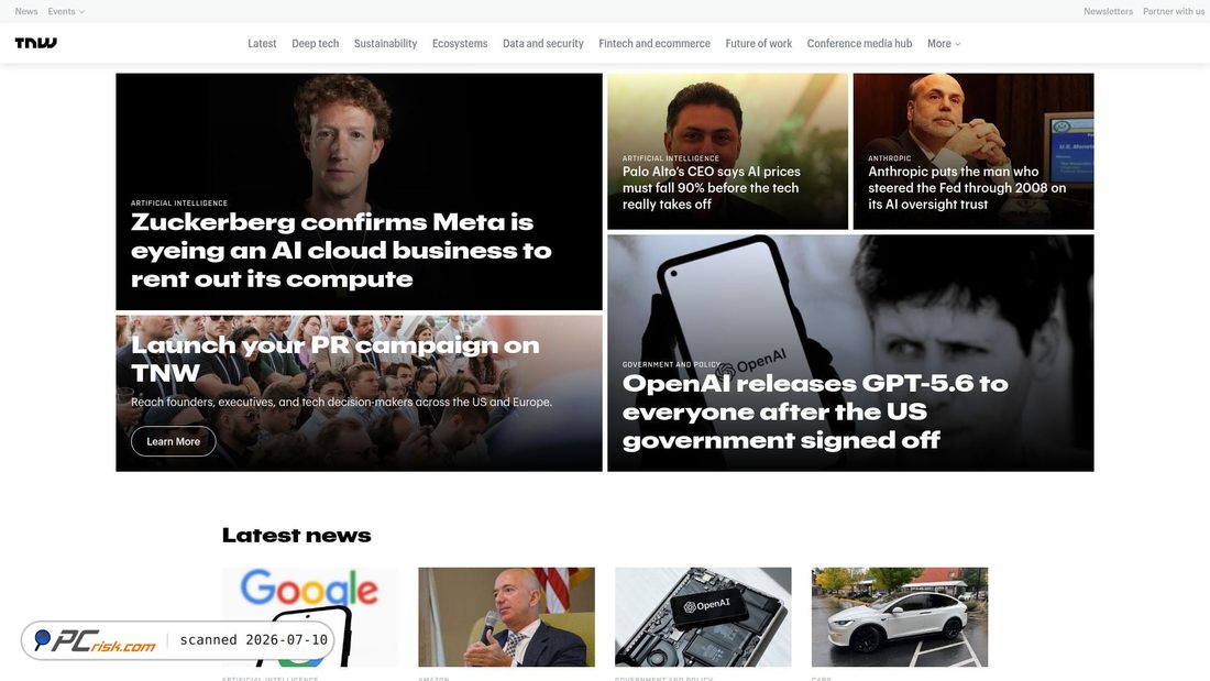 Screenshot of thenextweb.com