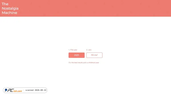 thenostalgiamachine.com screenshot