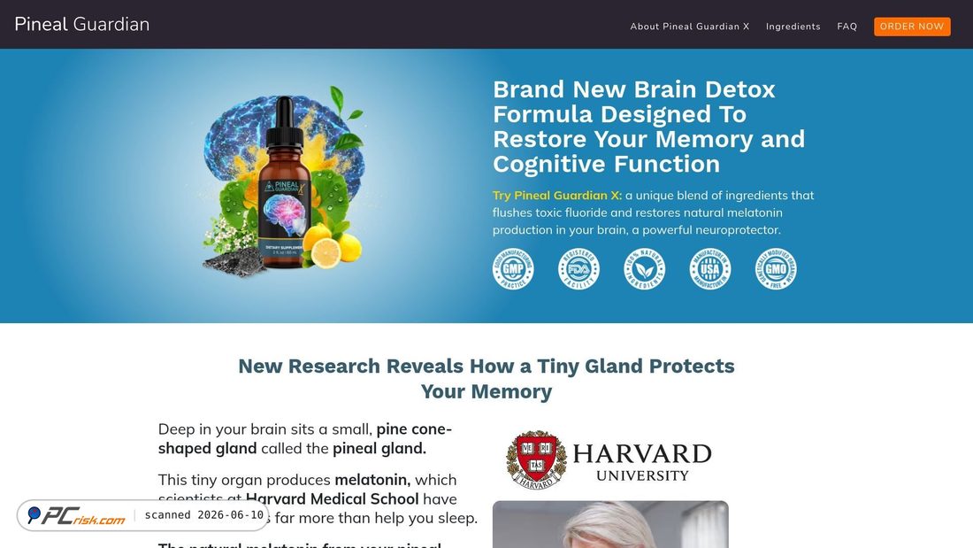 Screenshot of thepinealguardian.com