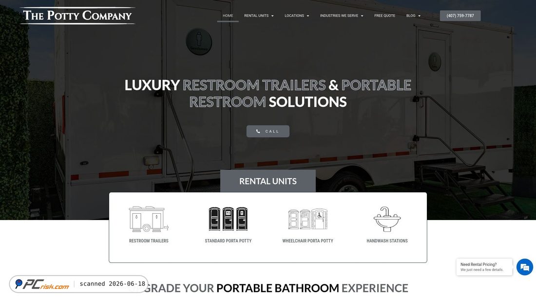 Screenshot of thepottycompany.com
