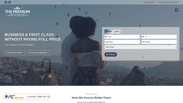 thepremiumbooker.com screenshot