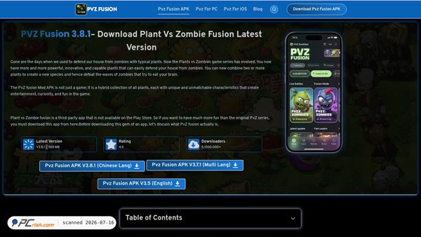 thepvzfusion.id screenshot