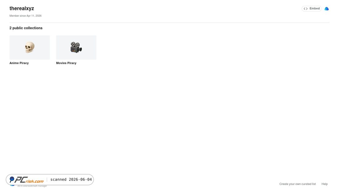 Screenshot of therealxyz.raindrop.page