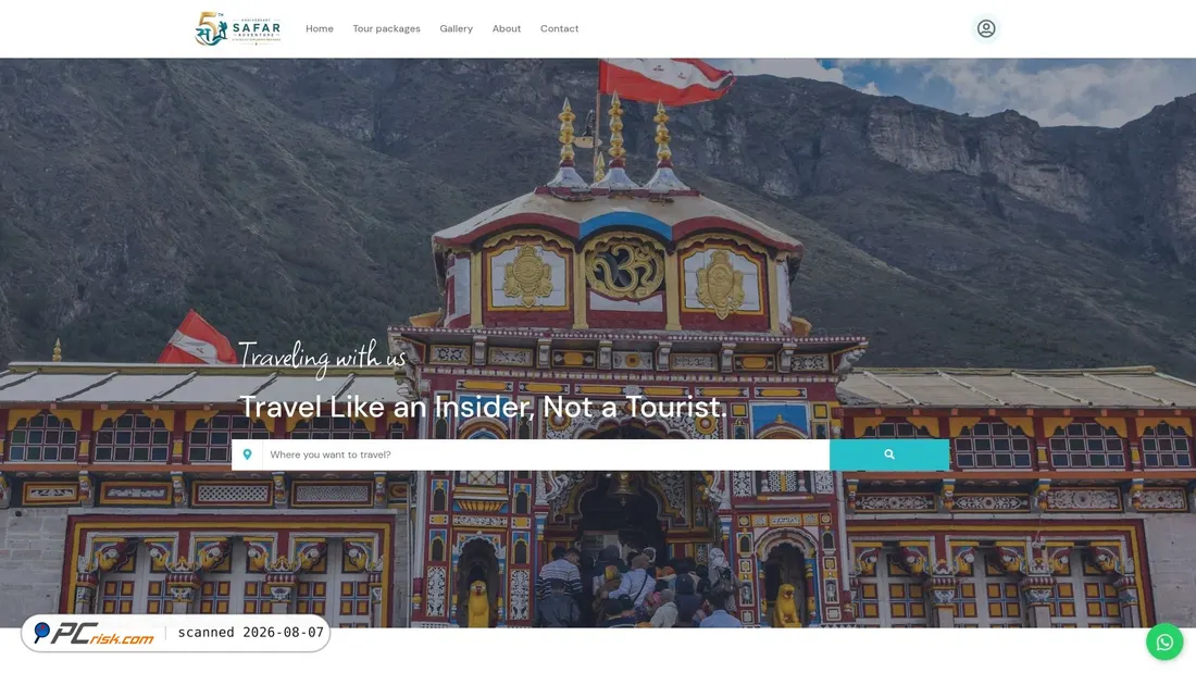Screenshot of thesafaradventure.com