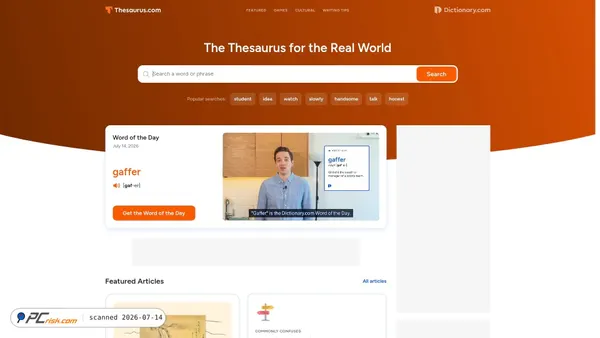 thesaurus.com screenshot