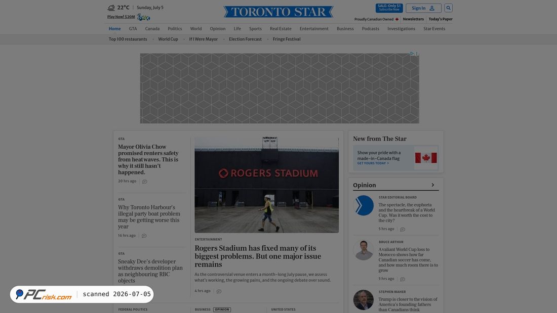 Screenshot of thestar.com