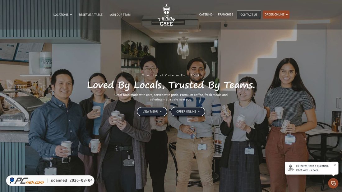 Screenshot of thetspooncafe.com.au