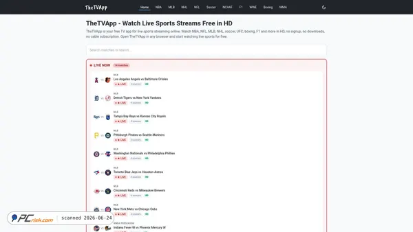 thetvapptv.com screenshot