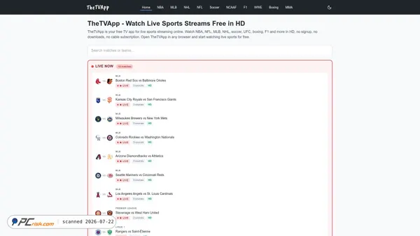 thetvapptv.com screenshot