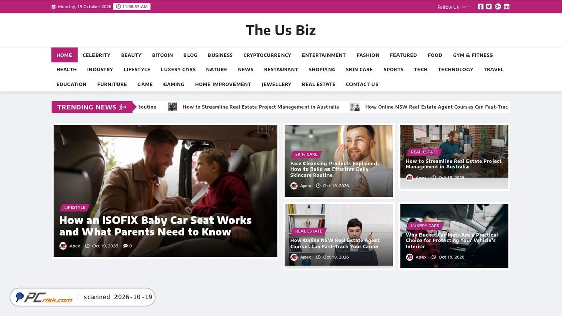 Screenshot of theusbiz.com