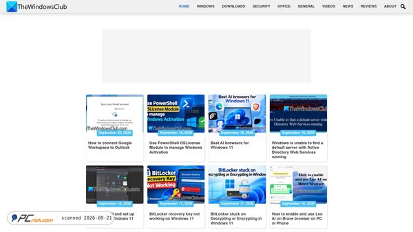 thewindowsclub.com screenshot