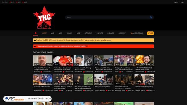 Screenshot di theync.com