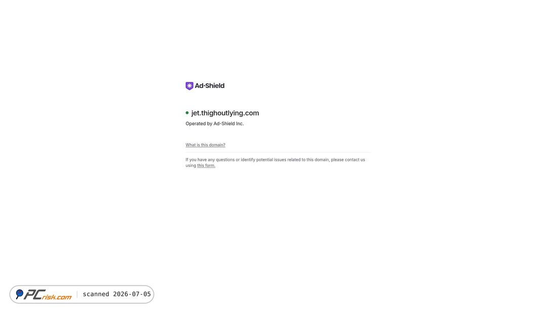Screenshot of thighoutlying.com