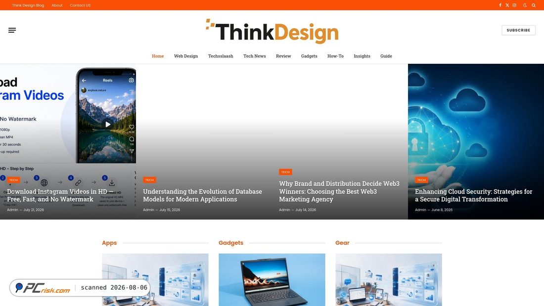 Screenshot of thinkdesignblog.com
