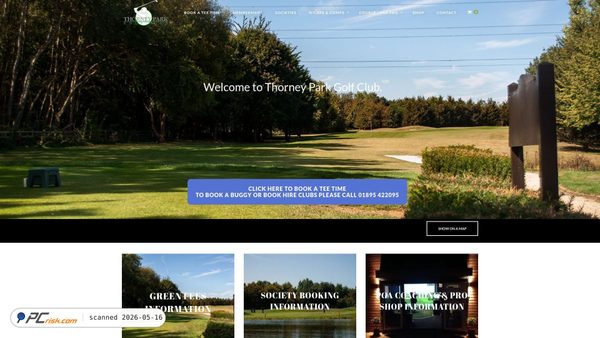 thorneypark.com screenshot