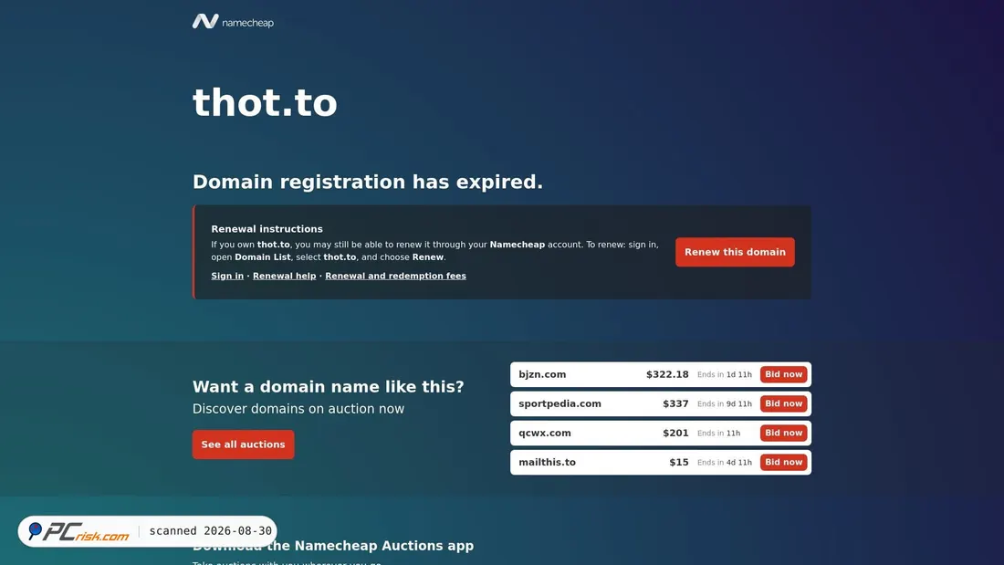 Screenshot of thot.to