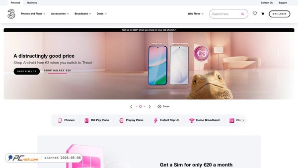 three.ie screenshot