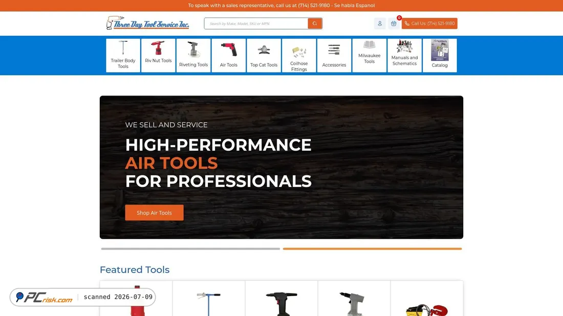 Screenshot of threedaytool.com