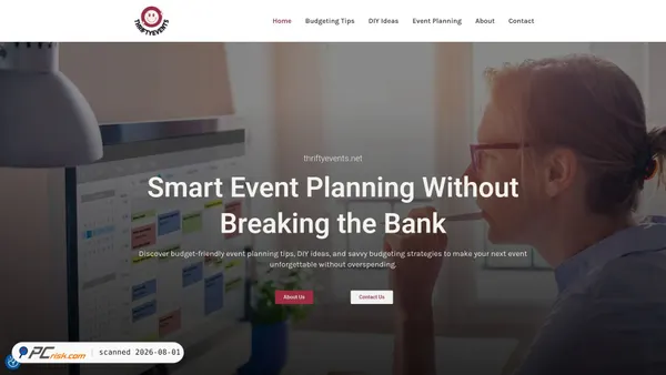 thriftyevents.net screenshot