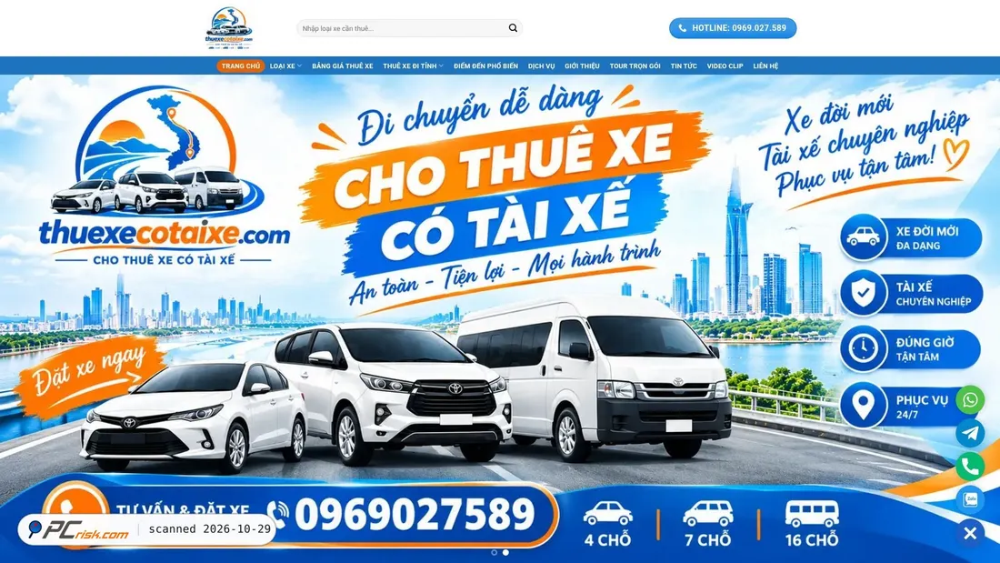 Screenshot di thuexecotaixe.com