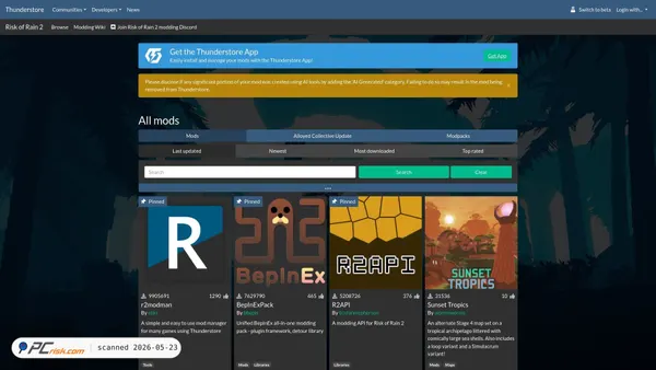 thunderstore.io screenshot