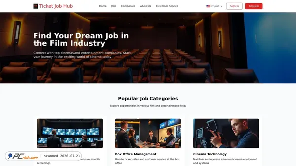 ticketjobhub.com screenshot